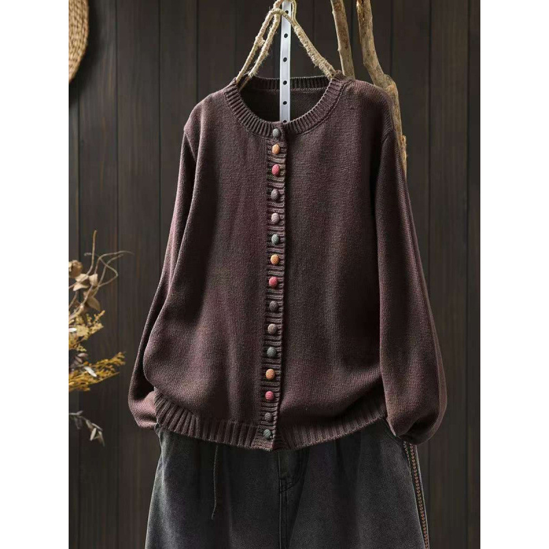 Women's Button-Accent Cardigan, Relaxed Fit | Timeless Layering Piece, One Size | 9 Colorways