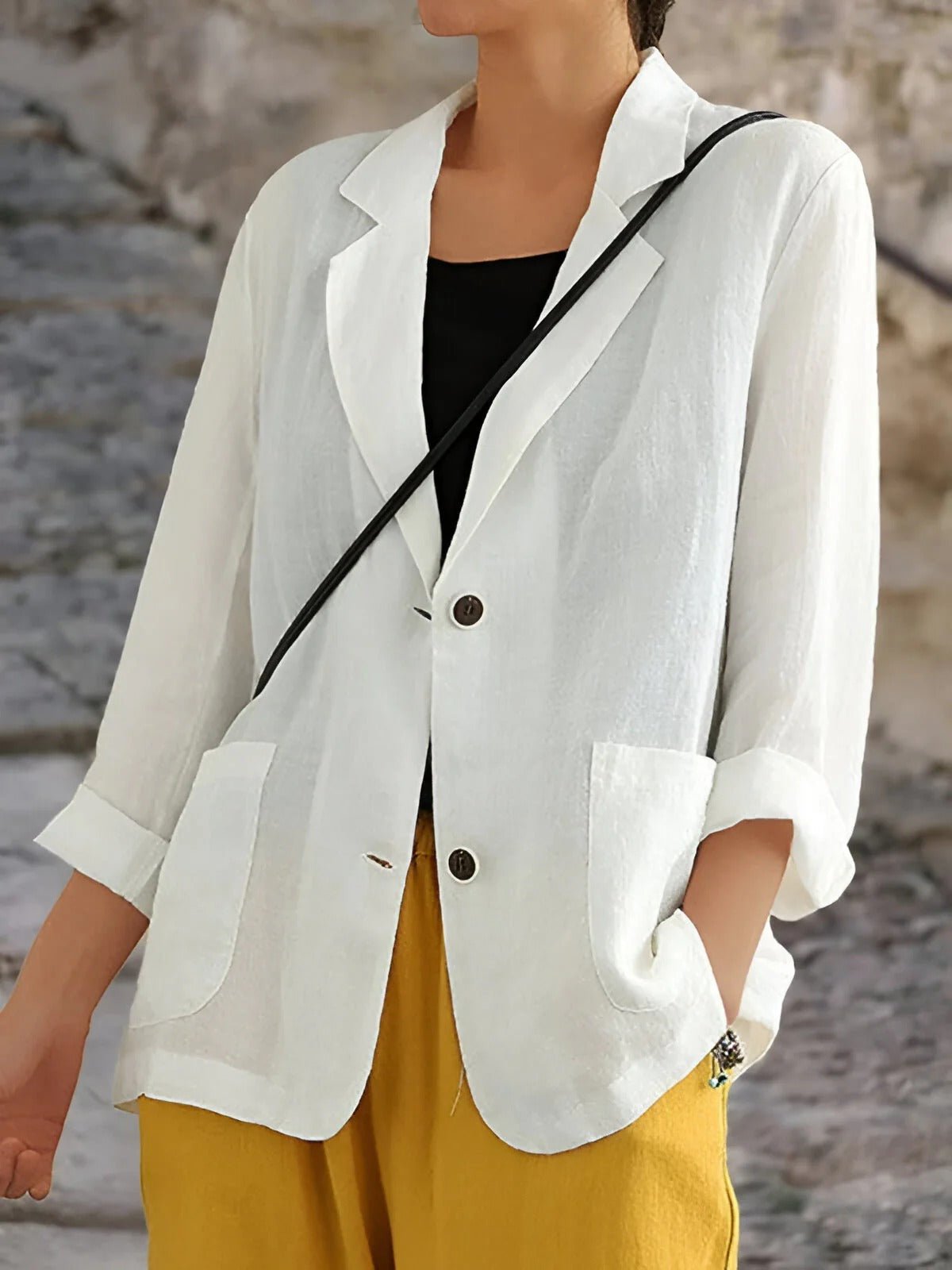 Women's Double-Breasted Tailored Blazer, Notched Lapels | Waist-Defining Cut, Long Sleeves | 4 Colorways | S–XL