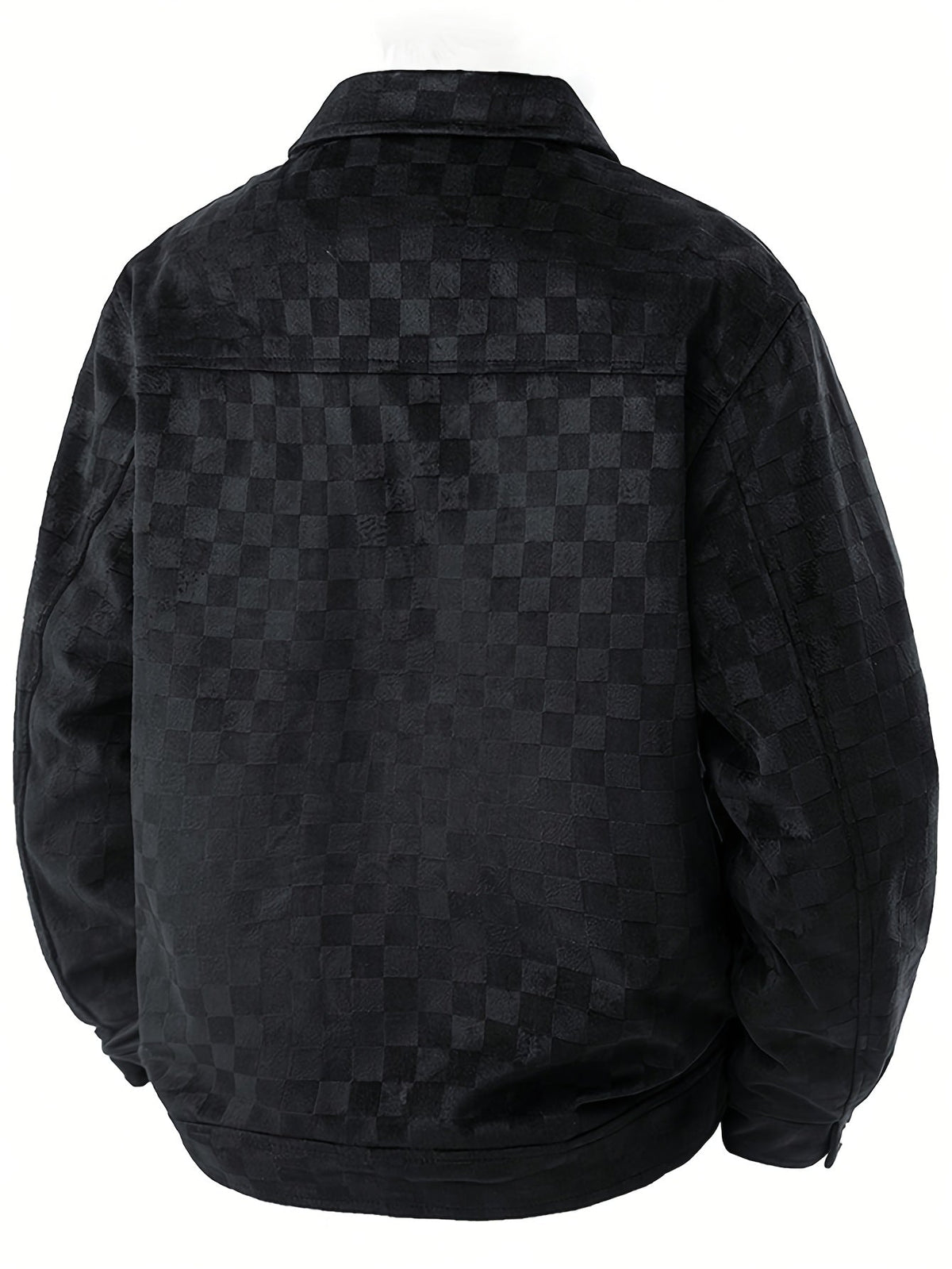 Mavrick Mens Checkered Suede Jacket with Satin Lining