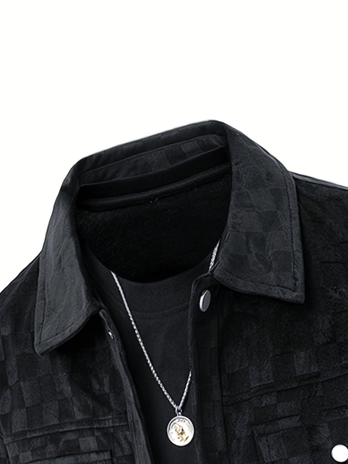 Mavrick Mens Checkered Suede Jacket with Satin Lining