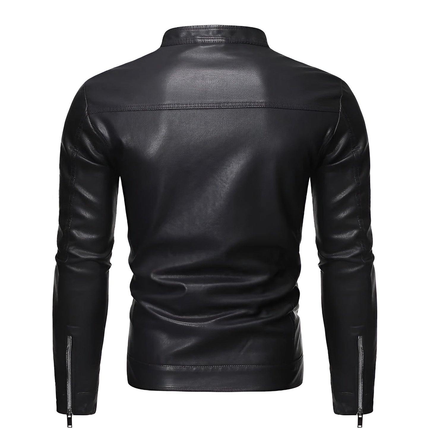 Miggy | Leather jacket with stand-up collar