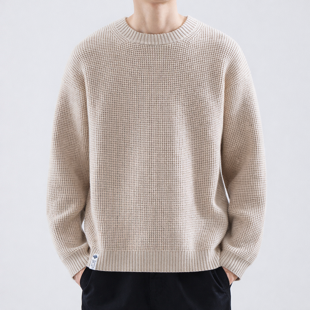 Adrian | Herren Strukturierter Rundhals Pullover — Minimalistischer Winter-Knit in 6 Farben | Westmere