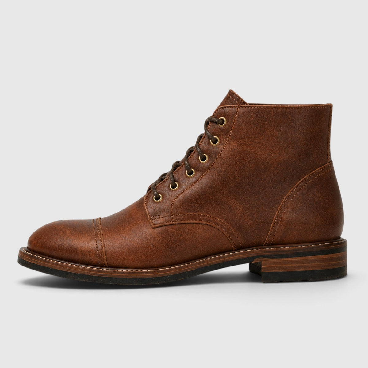 Lucas Mens Genuine Leather Boots with Cushioned Insole