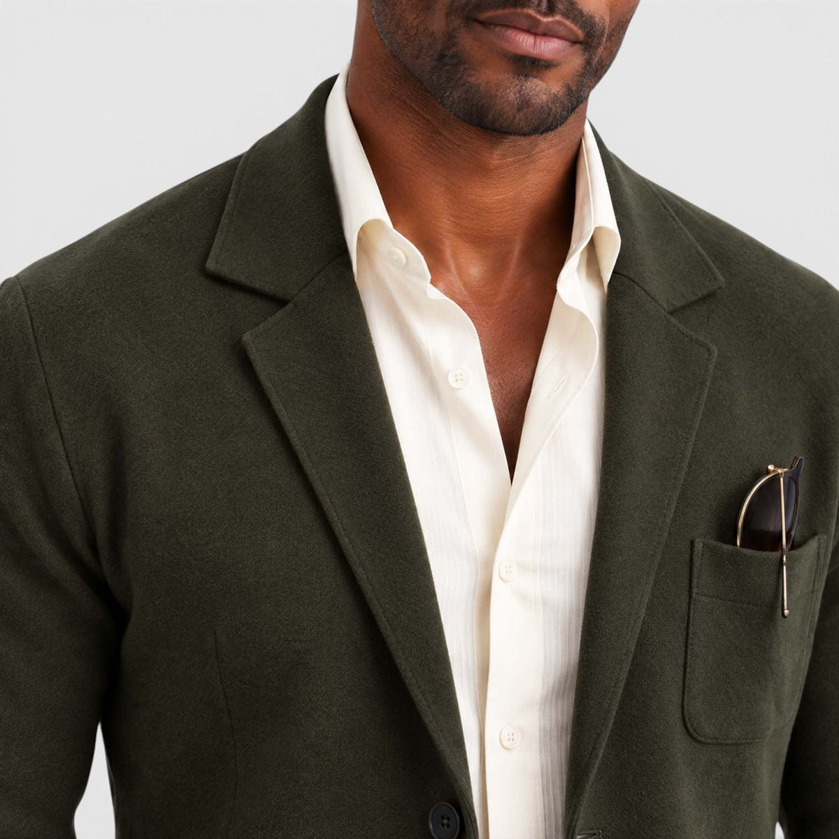 Logan Mens Knit Blazer Jacket, Notched Lapel