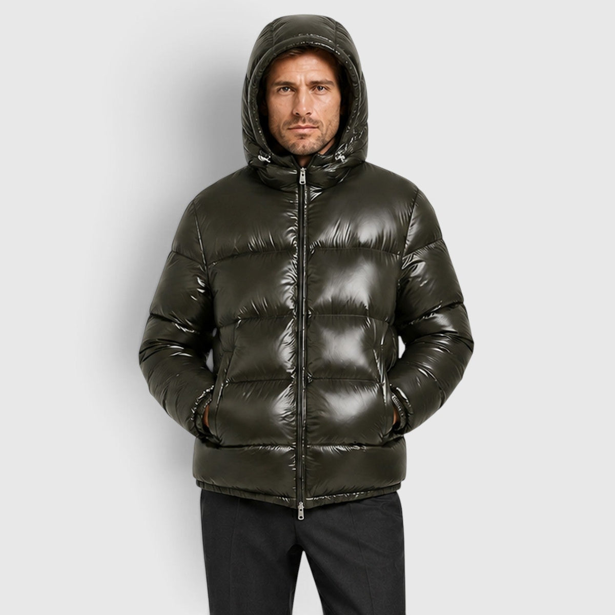 Brett Mens Hooded Puffer Jacket