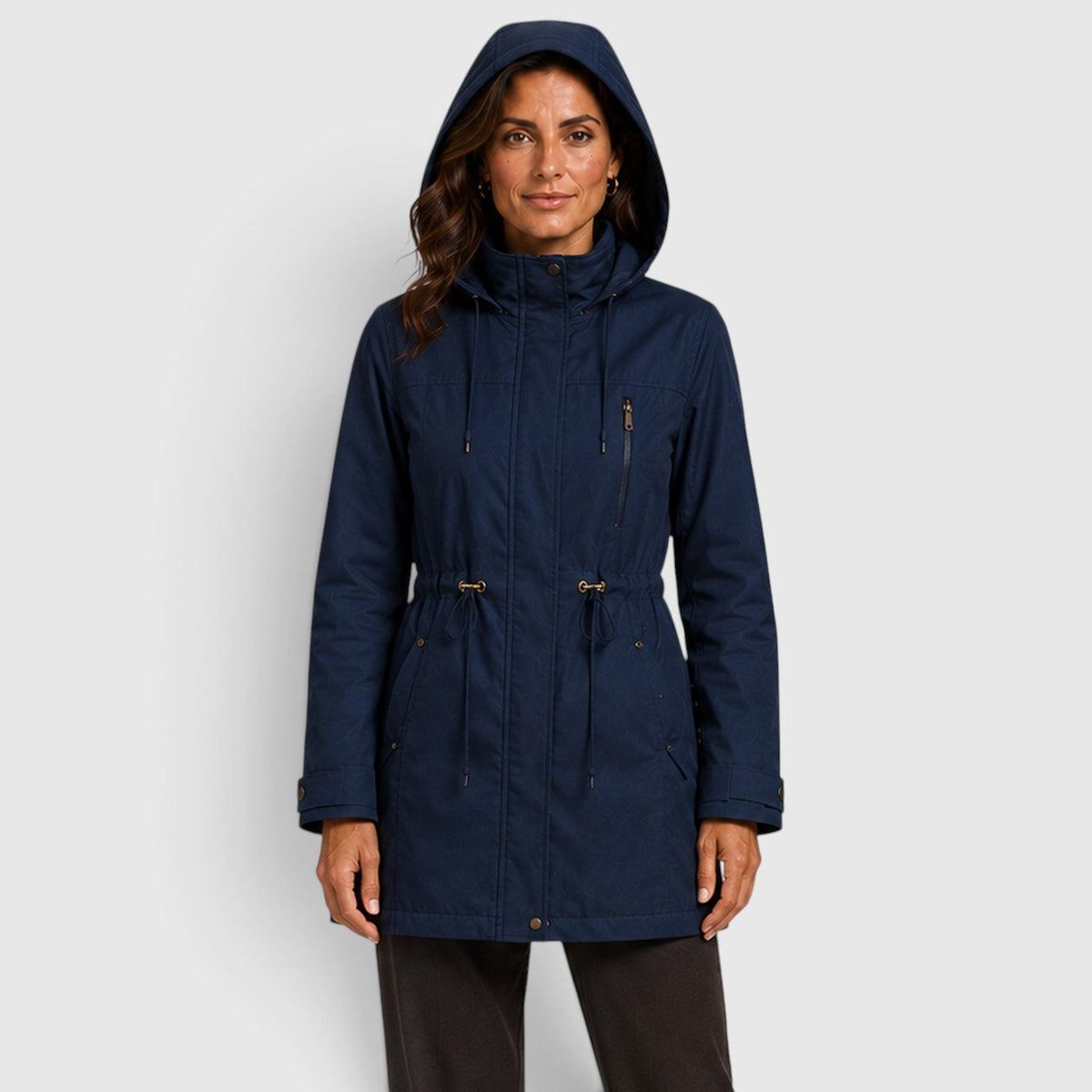 Yolanda Womens Mid-Length Cotton Coat for Spring and Fall
