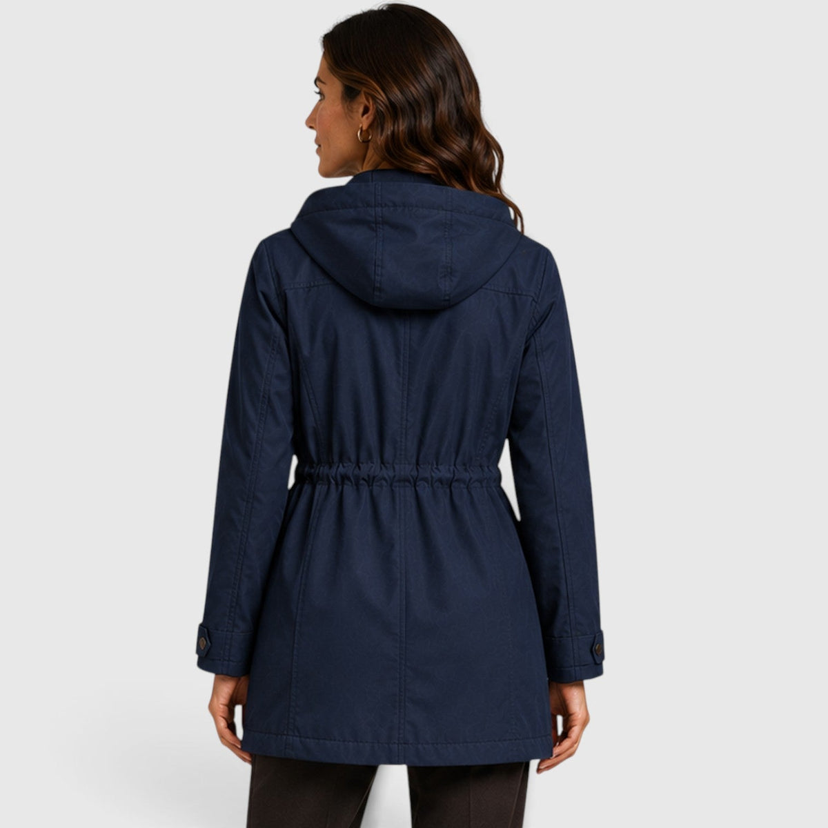 Yolanda Womens Mid-Length Cotton Coat for Spring and Fall