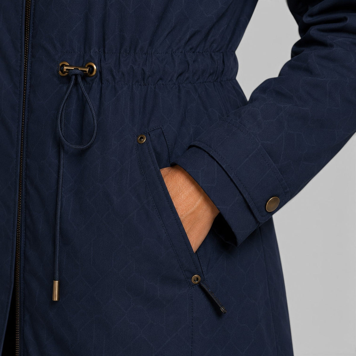 Yolanda Womens Mid-Length Cotton Coat for Spring and Fall