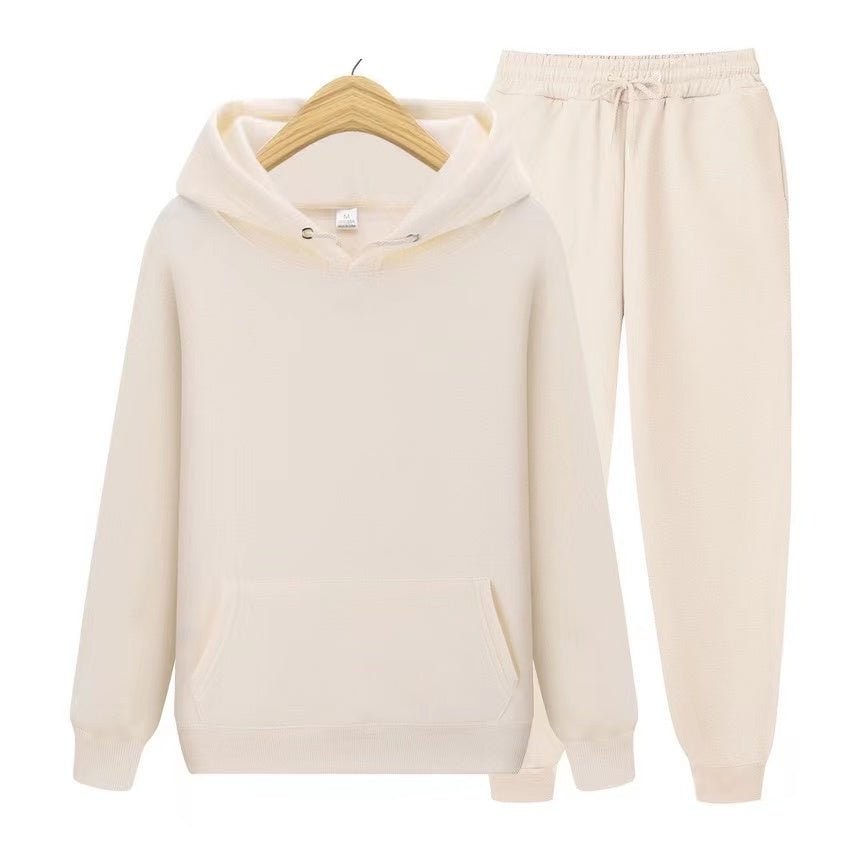 Julia Womens Hoodie and Sweatpants Set in Beige
