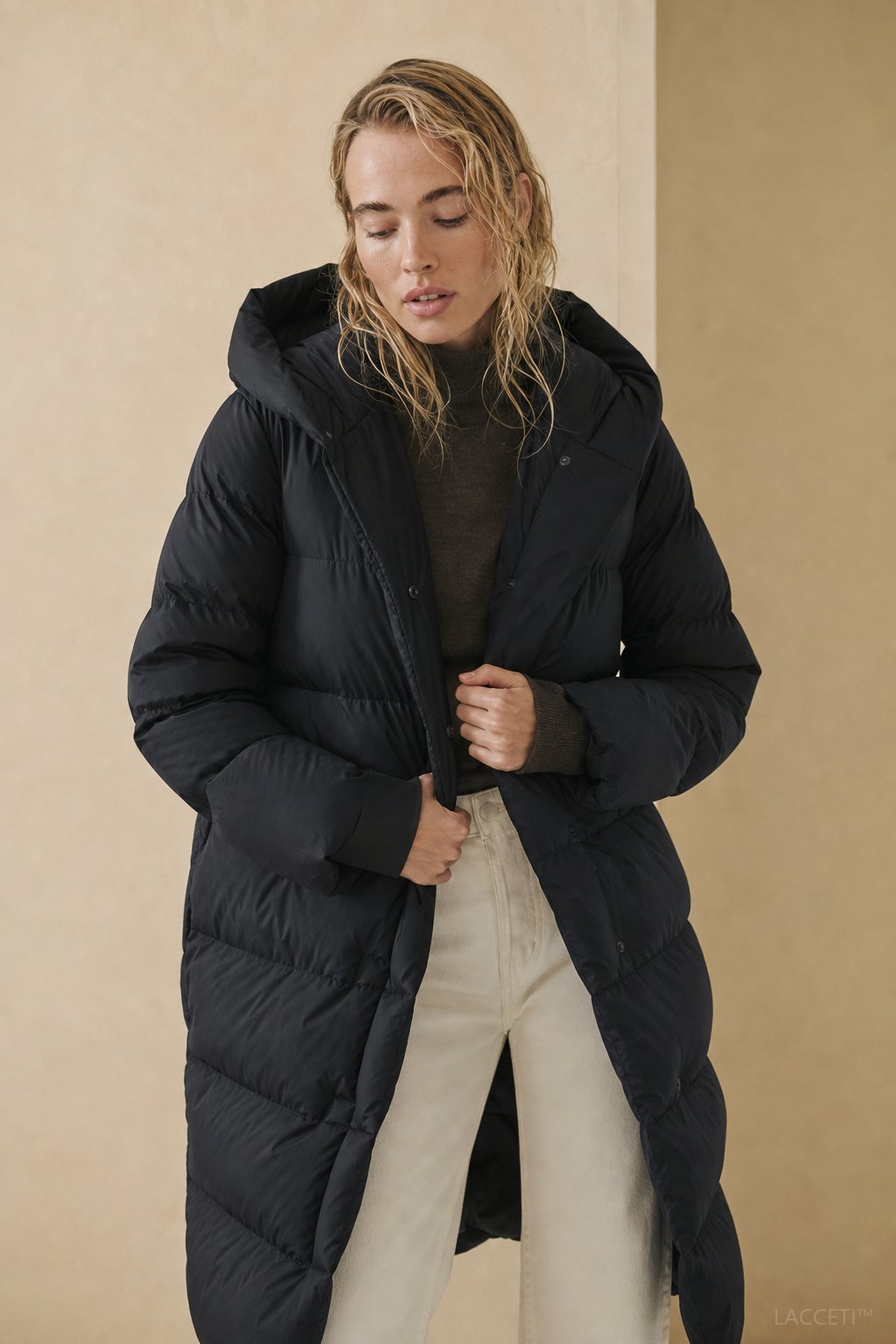 Autumn Womens Long Down Parka with Hood
