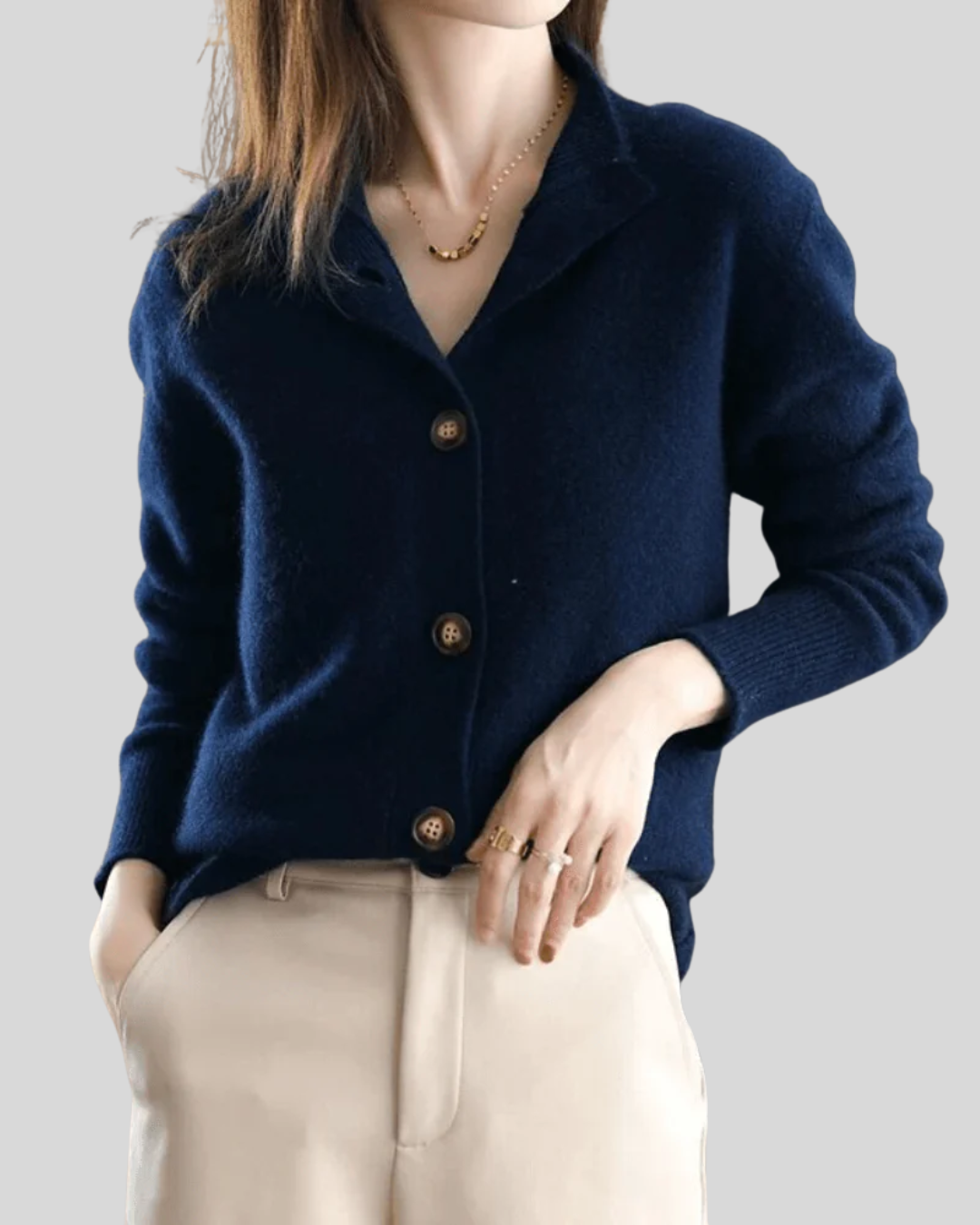 Nalerie | Women's Button-Down Cardigan Sweater — Collared Neckline Knit in 5 Colors | Westmere