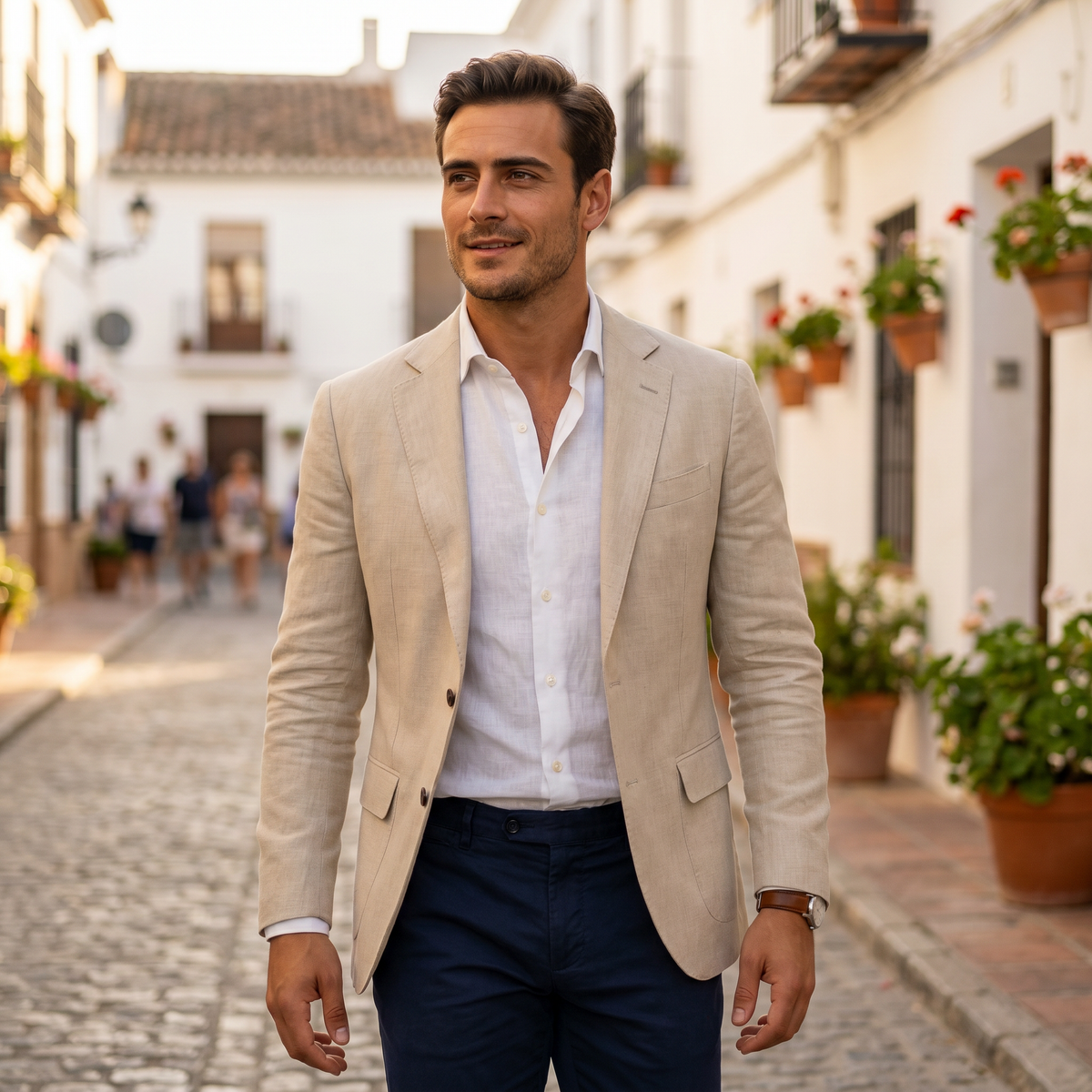 Gary Mens Smart Casual Blazer with Notched Lapel