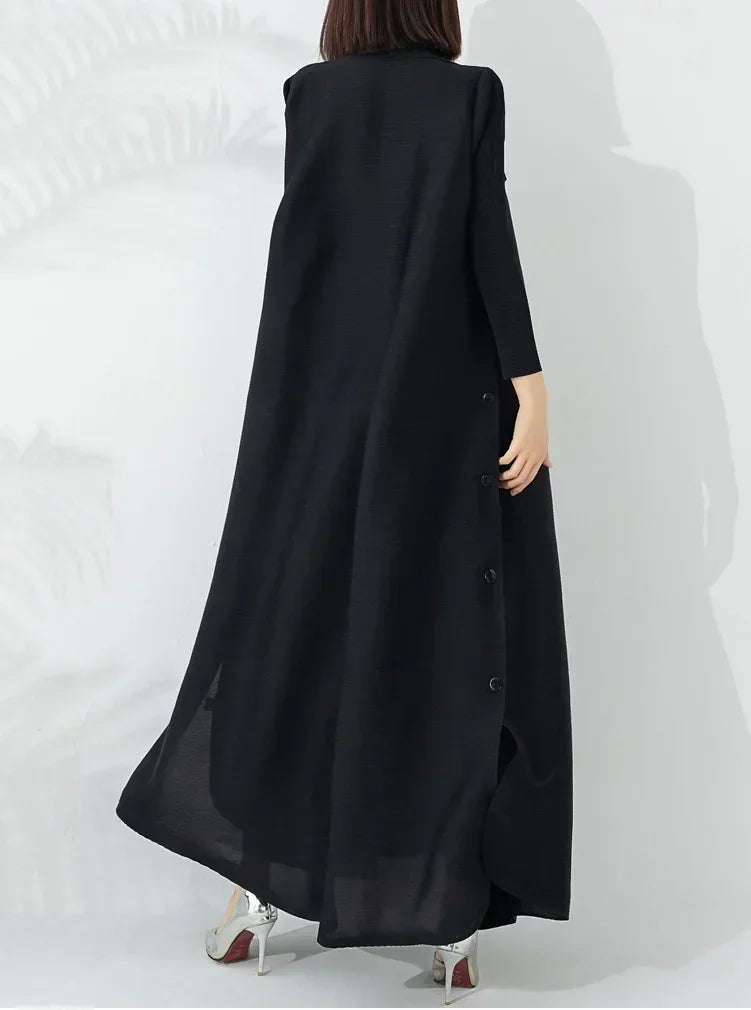 Crystal Womens Belted A-Line Long Coat
