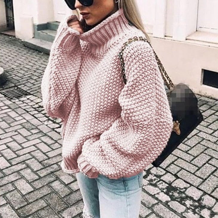 Serafina | Women's Oversized Chunky Knit Turtleneck Sweater — Warm Winter Pullover in 4 Colors | Westmere