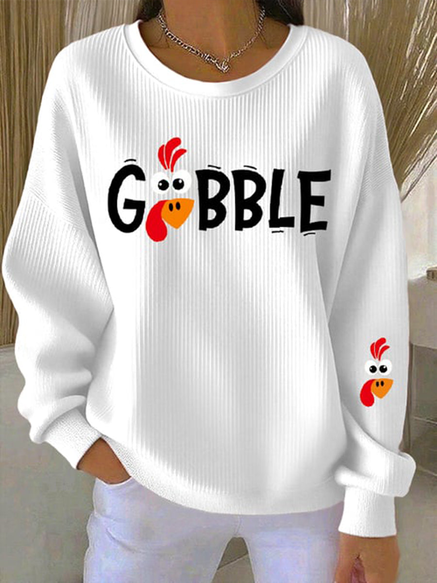 Rory | Women's Gobble Season Thanksgiving Sweatshirt — Cozy Relaxed-Fit Holiday Pullover | Westmere