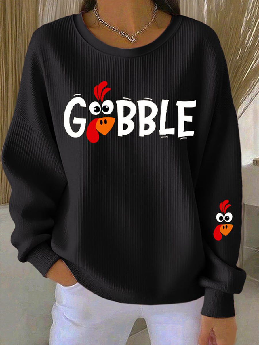 Rory | Women's Gobble Season Thanksgiving Sweatshirt — Cozy Relaxed-Fit Holiday Pullover | Westmere