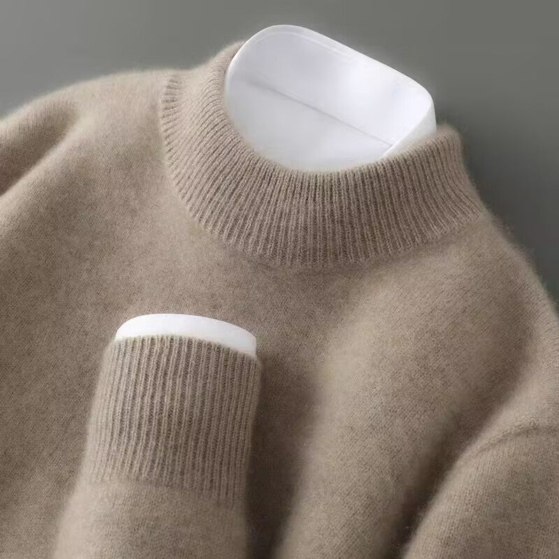 Women's Mock Neck Fine-Knit Sweater, Relaxed Fit | Ribbed Cuffs & Hem, Cozy Everyday Layer | 5 Colorways | XS–3XL
