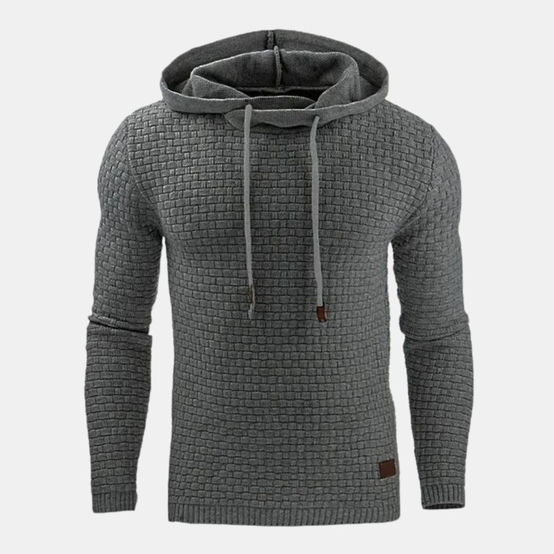 Christian | Herren Kapuzenpullover Vintage-Stil — Strukturiertes Muster mit Kordelzug in 5 Farben | Westmere