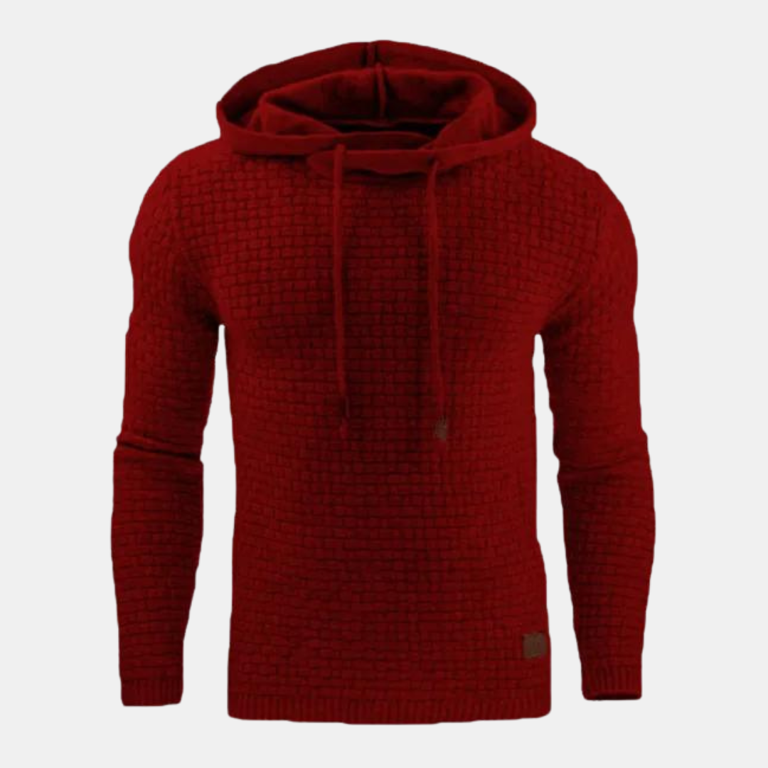Christian | Herren Kapuzenpullover Vintage-Stil — Strukturiertes Muster mit Kordelzug in 5 Farben | Westmere