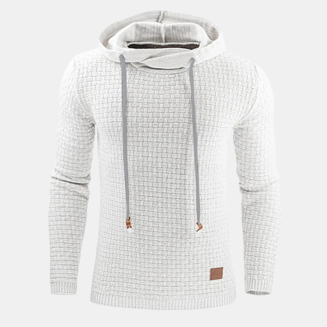 Christian | Herren Kapuzenpullover Vintage-Stil — Strukturiertes Muster mit Kordelzug in 5 Farben | Westmere