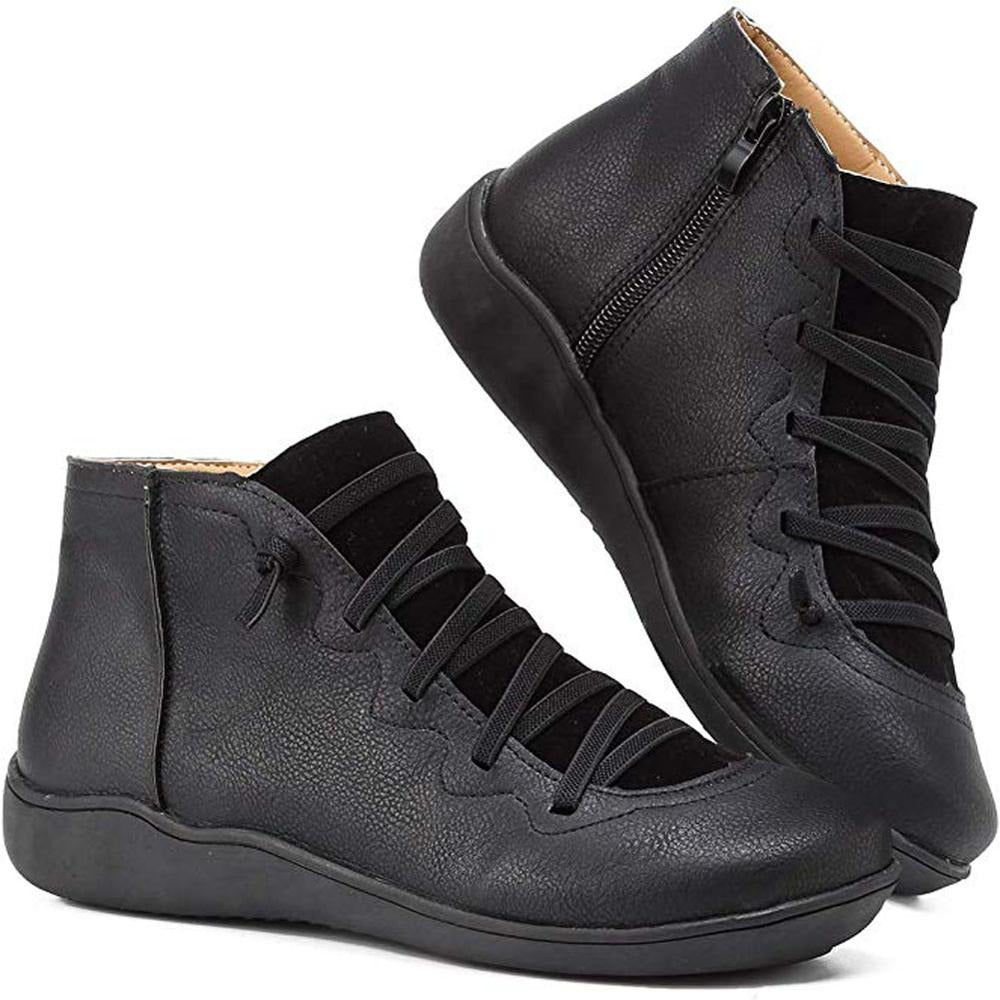 Kayla Womens Cushioned Ankle Boots for All-Day Comfort in Black