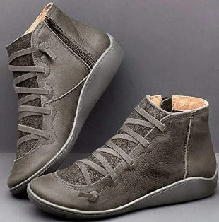 Kayla Womens Cushioned Ankle Boots for All-Day Comfort in Gray
