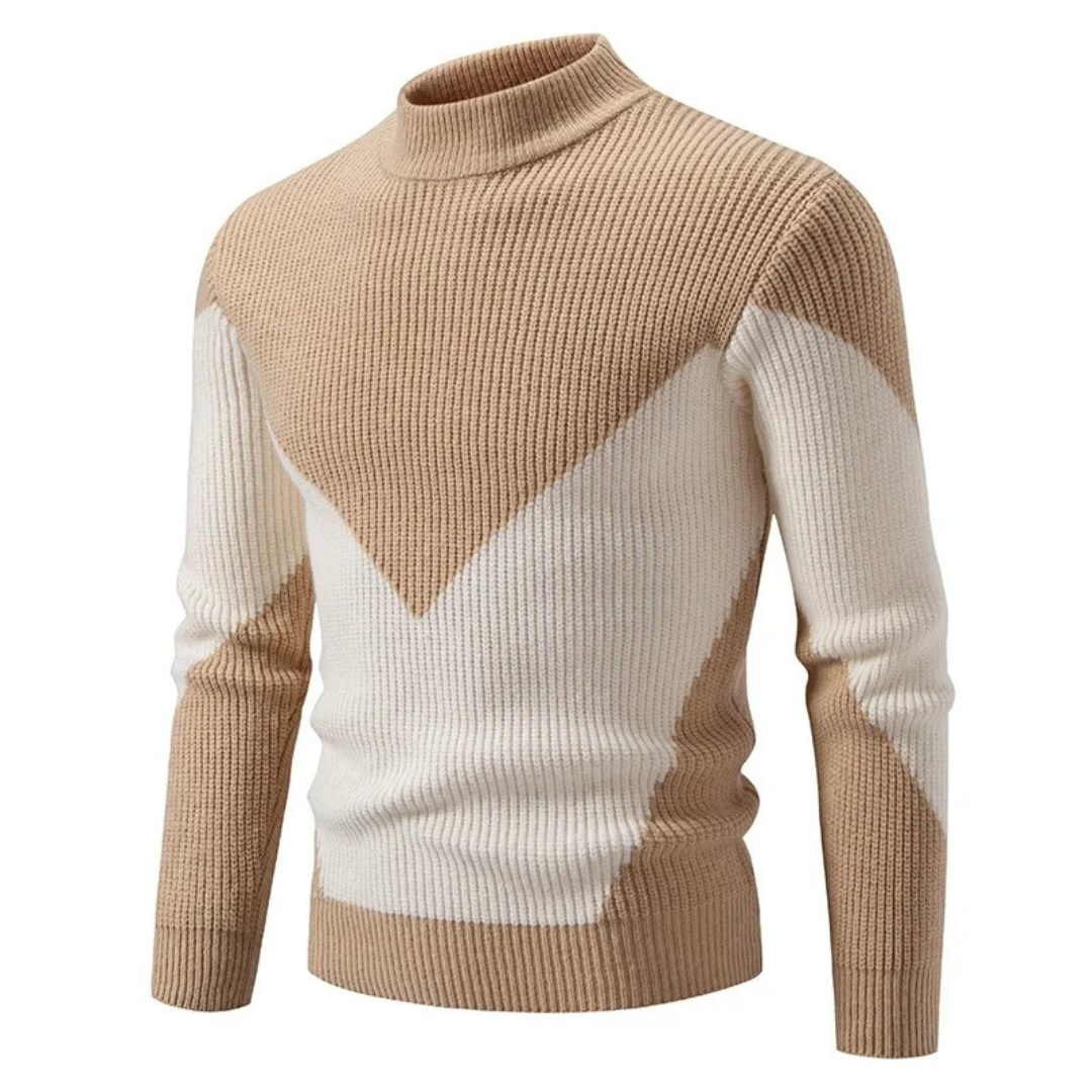 Heinrich | Herren Langarm-Pullover mit Geometrischem Muster — Diamant- und Streifen-Print in 9 Farben | Westmere