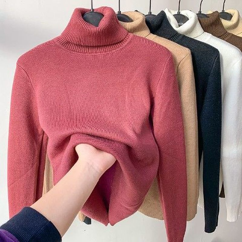 Zephyrine | Women's Fleece-Lined Turtleneck Sweater — Plush Interior Warm Winter Pullover in 6 Colors | Westmere