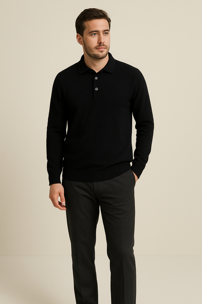 Leo - 100% cashmere polo shirt