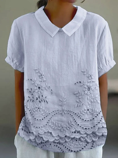 Lily™ | Floral Embroidered Shirt