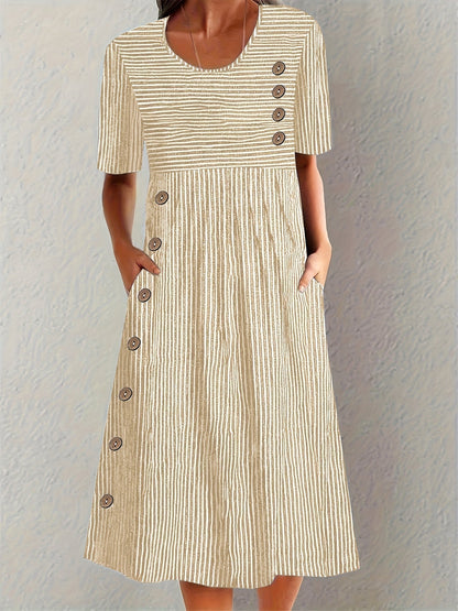 Coralie™ | Crisp Striped Summer Maxi