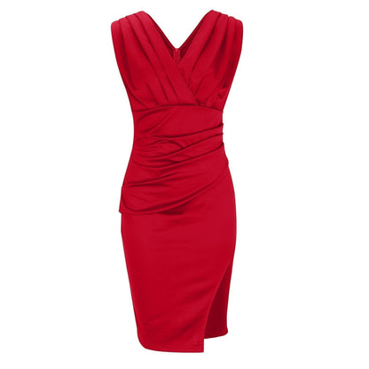 Maud™ | Elegant Dress with V-Neck and Slit