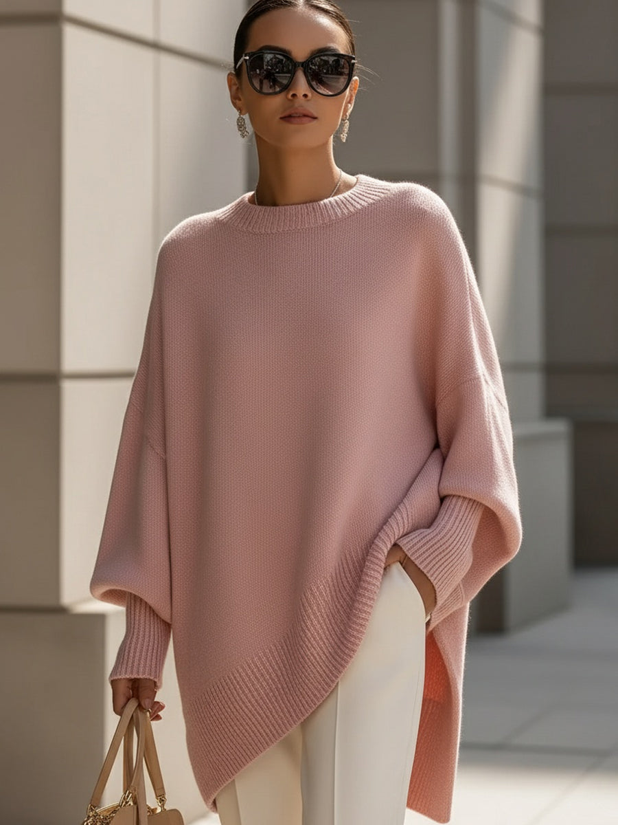 Women's Luxe Oversized Knit Sweater, Draped Silhouette | Elongating Cut, Everyday Layer | 7 Colorways | XS–2XL