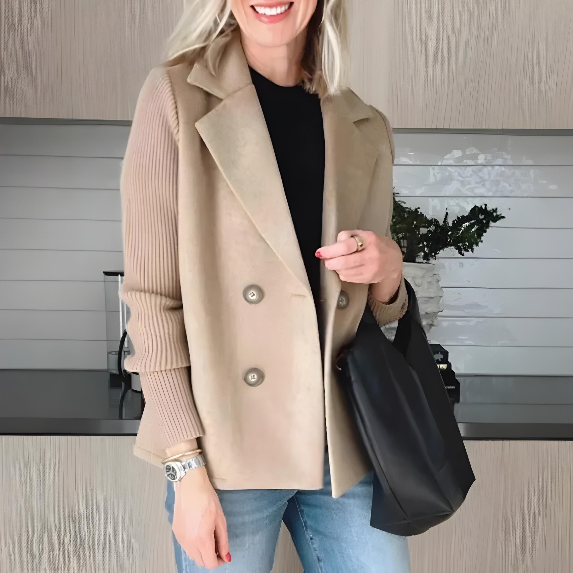 Women's Tailored Mid-Length Coat, Button Front | Sleek Silhouette, Elegant Detailing | 5 Colorways | S–5XL