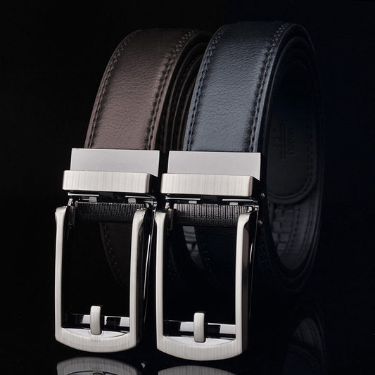 Zoran™ | Men’s Leather Ratchet Belt – 3.1CM Automatic Click Buckle