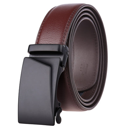 Oswald™ | Men’s Cowhide Leather Belt – Automatic Buckle