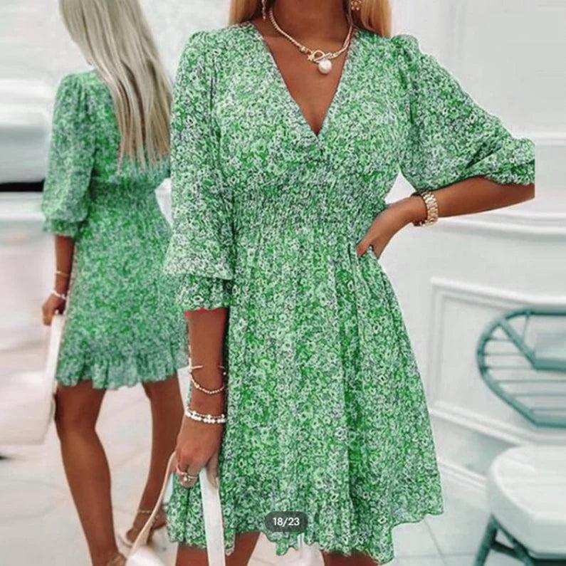 Thessaly™ | Elegant Floral Maxi Dress