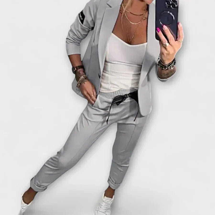 Vionne™ | Elegant Set of Top, Jacket, and Pants