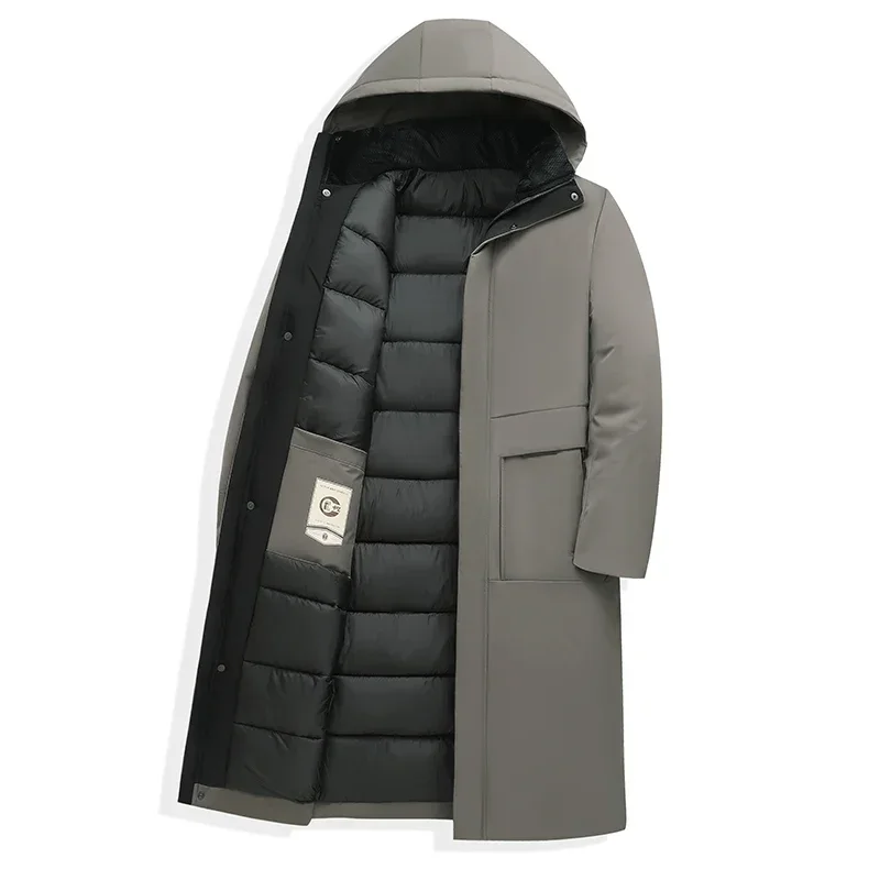Alexander | Herren Langer Winter Steppmantel mit Kapuze — Gepolsterte Isolierung in 3 Farben | Westmere