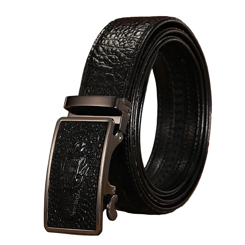 Romeo™ | Men’s Two-Layer Cowhide Leather Belt – Sleek Automatic Buckle