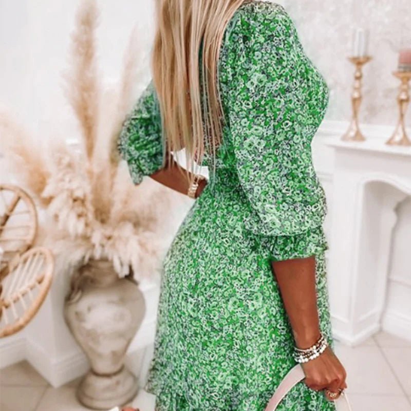 Thessaly™ | Elegant Floral Maxi Dress