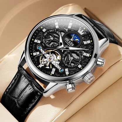 Tobias™ | Mechanical Automatic Watch with Leather Band