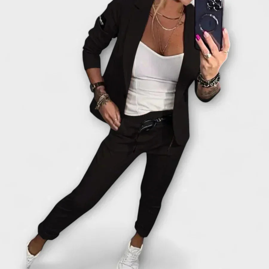 Vionne™ | Elegant Set of Top, Jacket, and Pants