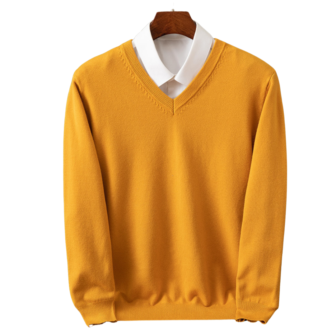 Elias - Elegant cashmere sweater with V-neck
