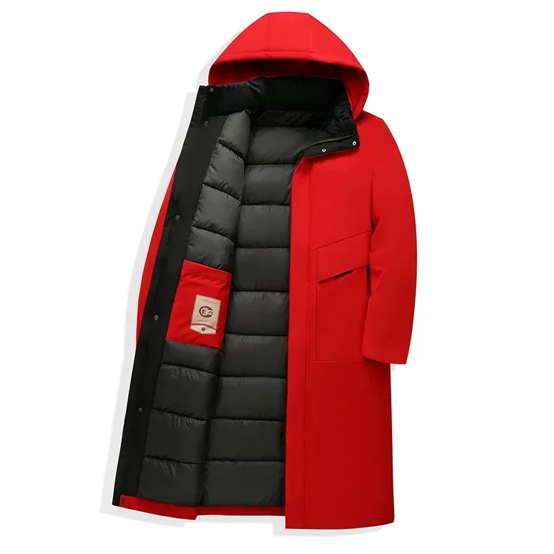 Alexander | Herren Langer Winter Steppmantel mit Kapuze — Gepolsterte Isolierung in 3 Farben | Westmere