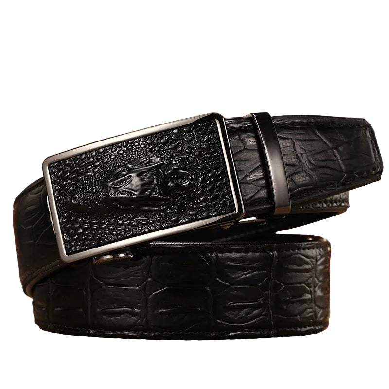 Romeo™ | Men’s Two-Layer Cowhide Leather Belt – Sleek Automatic Buckle