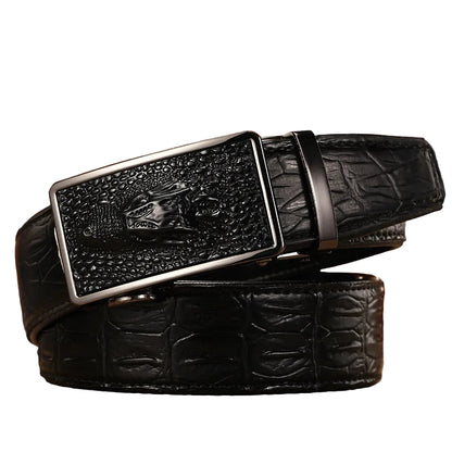 Romeo™ | Men’s Two-Layer Cowhide Leather Belt – Sleek Automatic Buckle