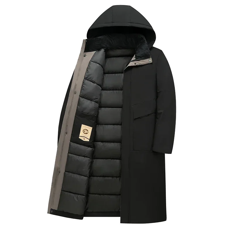 Alexander | Herren Langer Winter Steppmantel mit Kapuze — Gepolsterte Isolierung in 3 Farben | Westmere