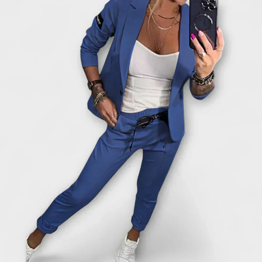 Vionne™ | Elegant Set of Top, Jacket, and Pants