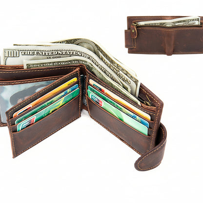 Archer™ | Crazy Horse Leather Buckle Wallet